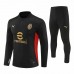 AC Milan Mens Black Training Technical Football Tracksuit 2024-25