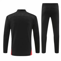 AC Milan Mens Black Training Technical Football Tracksuit 2024-25