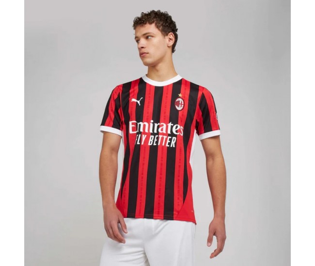 AC Milan Mens Home Authentic Jersey 24-25