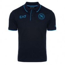 SSC Napoli Mens Navy Blue Representation Polo Shirt 23-24 SSC Napoli Mens Navy Blue Representation Polo Shirt 23-24