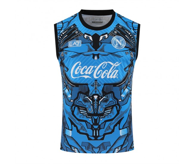 SSC Napoli Mens Sky Blue Training Singlet 25-26