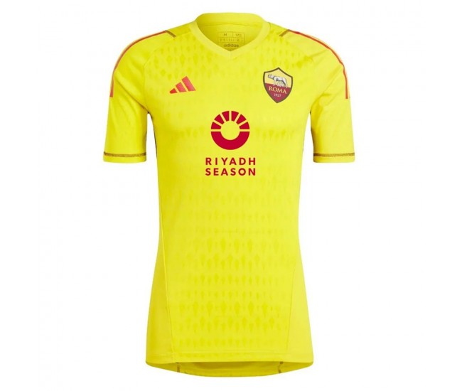 AS Roma Mens Yellow Goalkeeper Jersey 2023-24