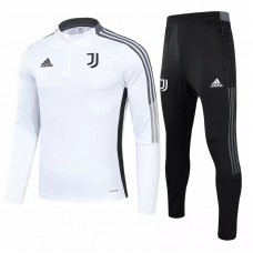 Juventus Core White Soccer Technical Training Tracksuit 2021-22 Juventus Core White Soccer Technical Training Tracksuit 2021-22