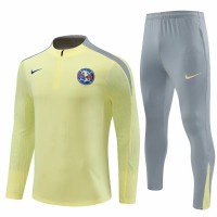 Club America Mens Yellow Training Technical Football Tracksuit 2024-25