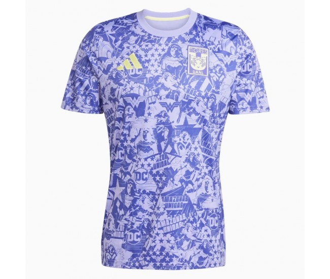 Adidas x DC Comics Tigres UANL Men's Wonder Woman Pre-Match Jersey 2025-26