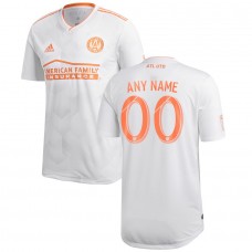 Men's Atlanta United FC White 2018 King Peach Authentic Custom Jersey