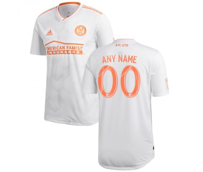 Men's Atlanta United FC White 2018 King Peach Authentic Custom Jersey