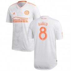 Men's Atlanta United FC Ezequiel Barco White 2018 King Peach Authentic Player Jersey