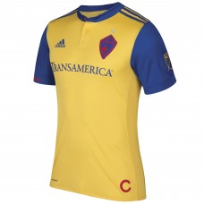 Men's Colorado Rapids Yellow 2017/18 Secondary Authentic Team Jersey