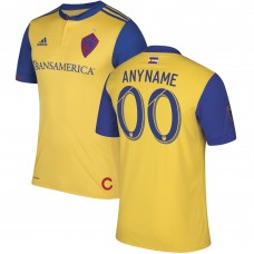 Men's Colorado Rapids Yellow 2017/18 Secondary Authentic Custom Jersey
