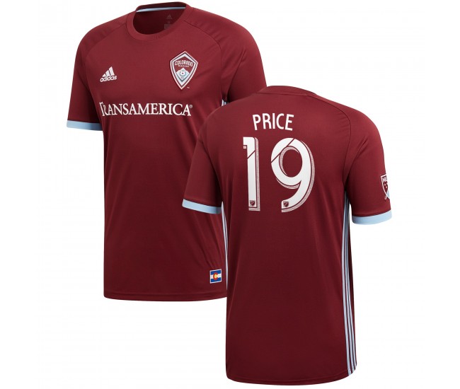 Men's Colorado Rapids Jack Price Burgundy 2018 Primary Authentic Player Jersey