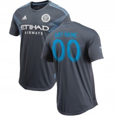 Men's New York City FC Gray 2018 Secondary Authentic Custom Jersey