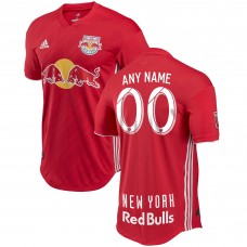 Men's New York Red Bulls Red 2018 Secondary Authentic Custom Jersey