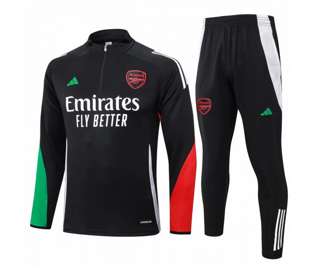 Arsenal FC Black Training Technical Football Tracksuit 24-25