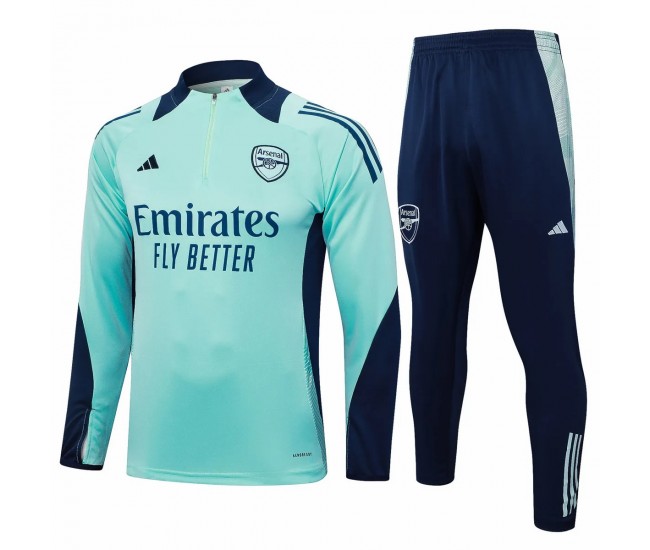 Arsenal FC Mens Green Training Technical Football Tracksuit 24-25