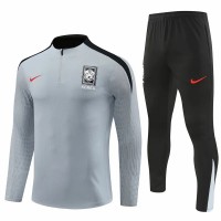 South Korea Mens Grey Training Technical Football Tracksuit 24-25
