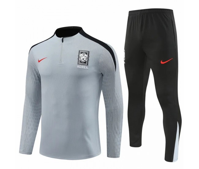 South Korea Mens Grey Training Technical Football Tracksuit 24-25