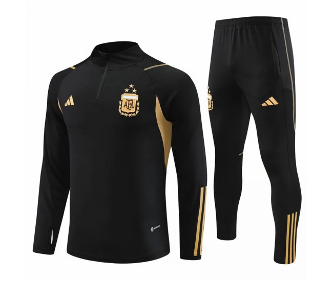 Argentina Black Training Technical Football Tracksuit 24-25