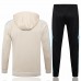 Argentina Mens Beige Training Hooded Technical Football Tracksuit 2024-25