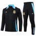Argentina Mens Black Training Presentation Football Tracksuit 2024-25