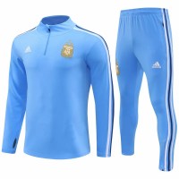 Argentina Mens Blue Training Technical Football Tracksuit 2023-24