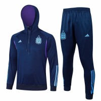 Argentina Navy Hooded Training Football Tracksuit 24-25