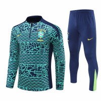 Brazil National Team Mens Blue Training Technical Football Tracksuit 2024-25