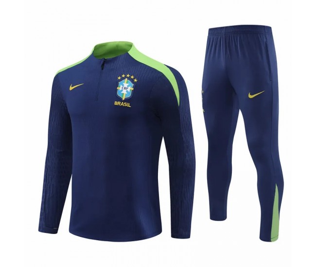 Brazil National Team Mens Navy Training Technical Football Tracksuit 2023-24