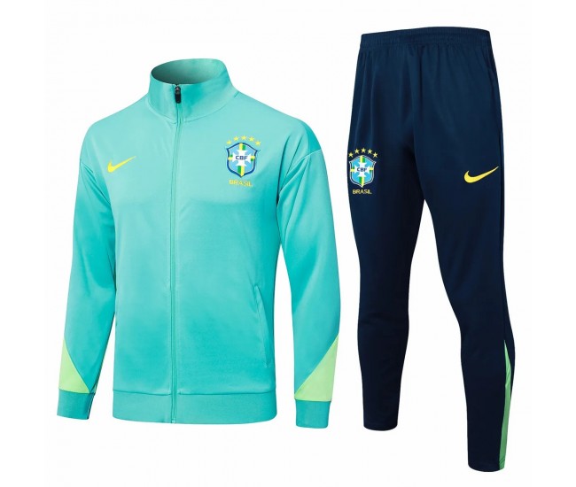 Brazil National Team Mens Green Training Presentation Football Tracksuit 2024-25
