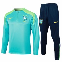 Brazil National Team Mens Green Training Technical Football Tracksuit 2024-25