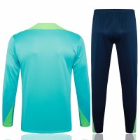 Brazil National Team Mens Green Training Technical Football Tracksuit 2024-25