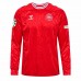 Denmark Mens Euro 2024 Home Long Sleeve Jersey