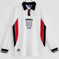 England Long Sleeve Home Retro Jersey 1998 