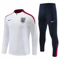 England Mens White Training Technical Football Tracksuit 2024-25