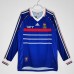 France Long Sleeve Home Retro Jersey 1998