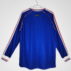 France Long Sleeve Home Retro Jersey 1998