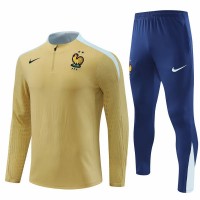 France National Team Mens Gold Training Technical Football Tracksuit 2024-25