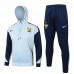 France National Team Mens White Training Hooded Presentation Football Tracksuit 2024-25