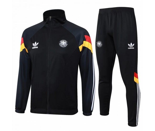Germany Mens Black Training Presentation Football Tracksuit 2024-25