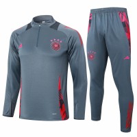 Germany Mens Grey Training Technical Football Tracksuit 2024-25