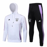 Germany Mens White Training Hooded Technical Football Tracksuit 2024-25