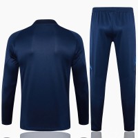 Italy Mens Navy Training Technical Football Tracksuit 2024-25