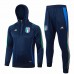 Italy Mens Navy Training Hooded Technical Football Tracksuit 2024-25