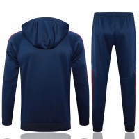 Italy Mens Navy Training Hooded Technical Football Tracksuit 2024-25