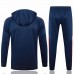 Italy Mens Navy Training Hooded Technical Football Tracksuit 2024-25