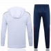 Italy Mens White Training Hooded Technical Football Tracksuit 2024-25