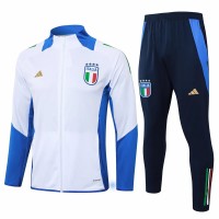 Italy Mens White Training Presentation Football Tracksuit 2024-25