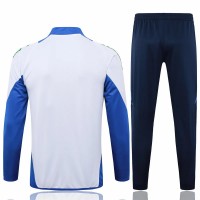 Italy Mens White Training Presentation Football Tracksuit 2024-25