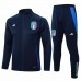 Italy Mens Navy Training Presentation Football Tracksuit 2024-25