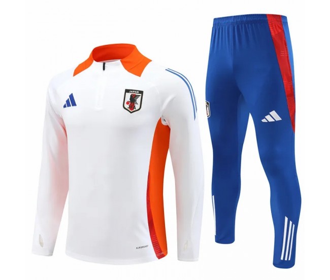Japan Mens White Training Technical Football Tracksuit 2024-25
